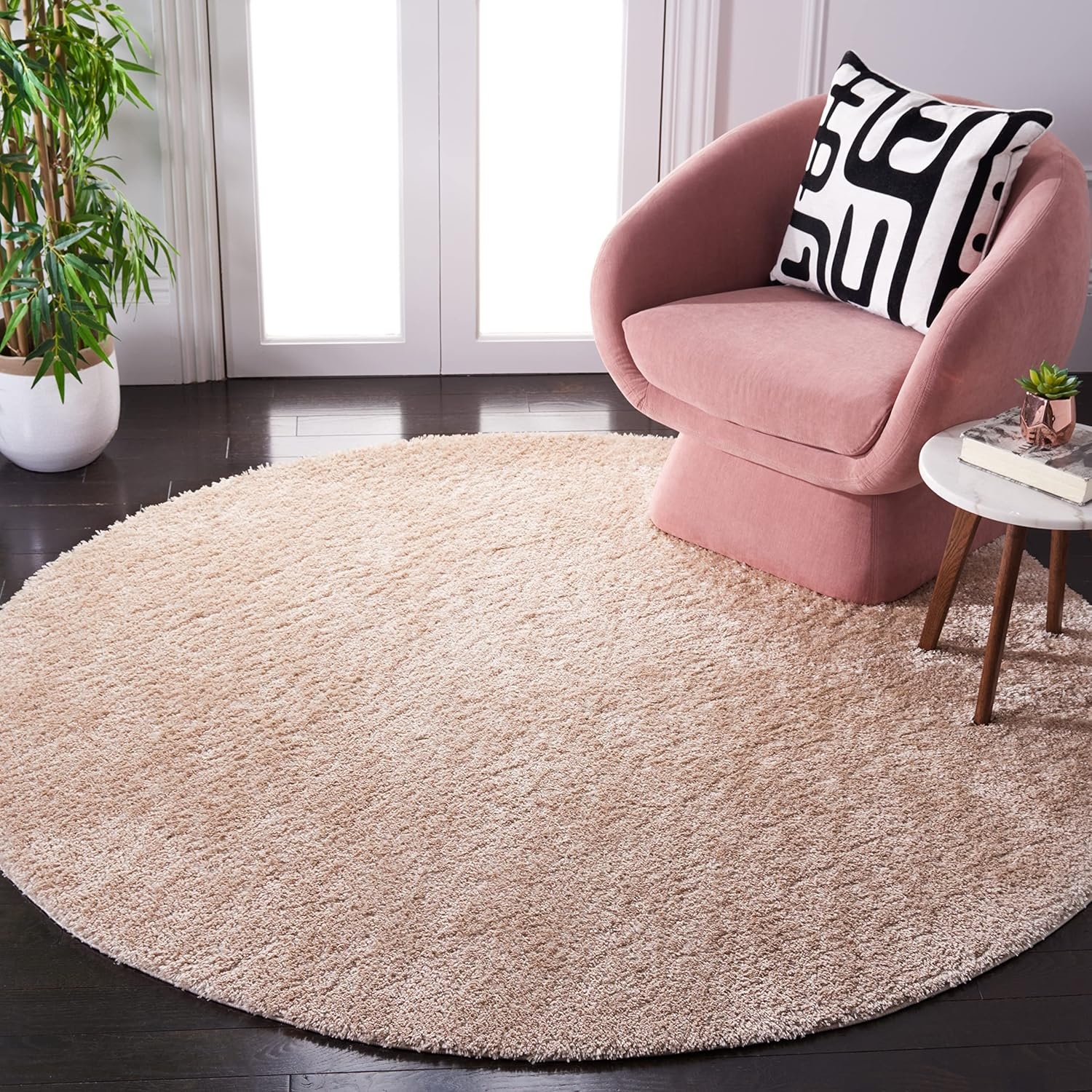 image:imageSAFAVIEH Tahoe Shag Collection Area Rug 9 x 12 Beige Solid Design NonShedding amp Easy Care 12inch Thick Ideal for High Traffic Areas in Living Room Bedroom THO670BBeige