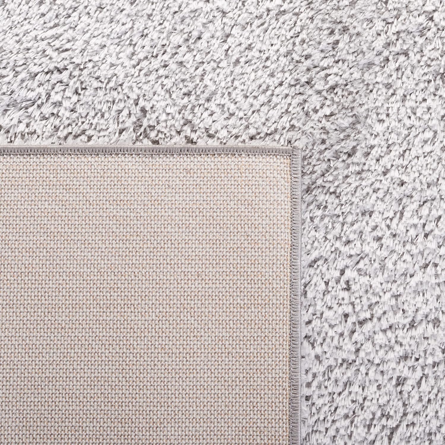 image:imageSAFAVIEH Tahoe Shag Collection Area Rug 9 x 12 Beige Solid Design NonShedding amp Easy Care 12inch Thick Ideal for High Traffic Areas in Living Room Bedroom THO670BLight Grey
