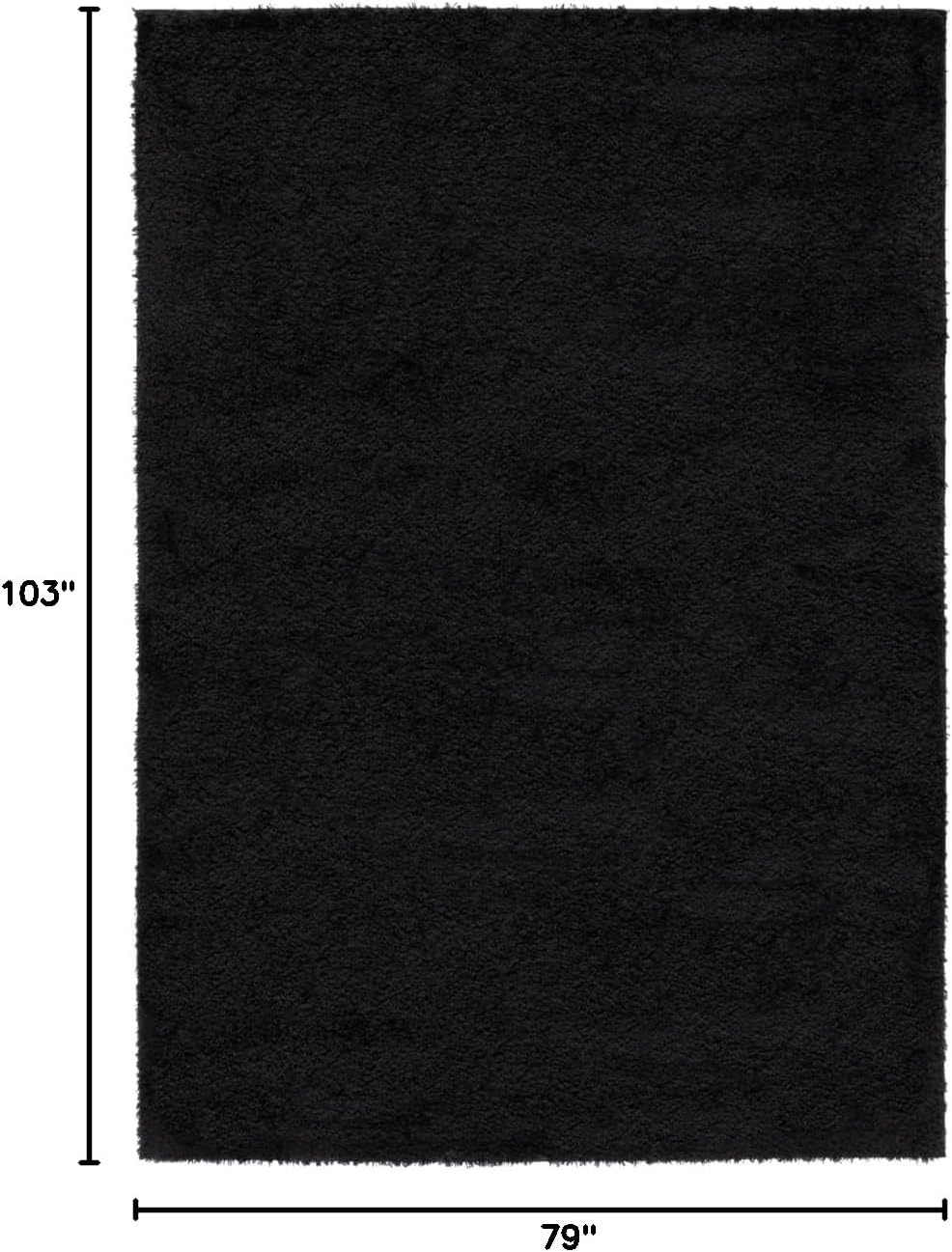 image:imageSAFAVIEH Tahoe Shag Collection Area Rug 9 x 12 Beige Solid Design NonShedding amp Easy Care 12inch Thick Ideal for High Traffic Areas in Living Room Bedroom THO670BBlack