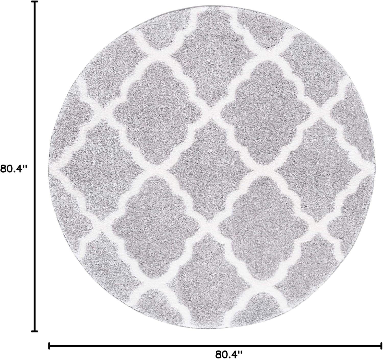 image:imageSAFAVIEH Tahoe Shag Collection Area Rug 9 x 12 Black amp White Trellis Design NonShedding amp Easy Care 12inch Thick Ideal for High Traffic Areas in Living Room Bedroom THO675ZLight GreyWhite
