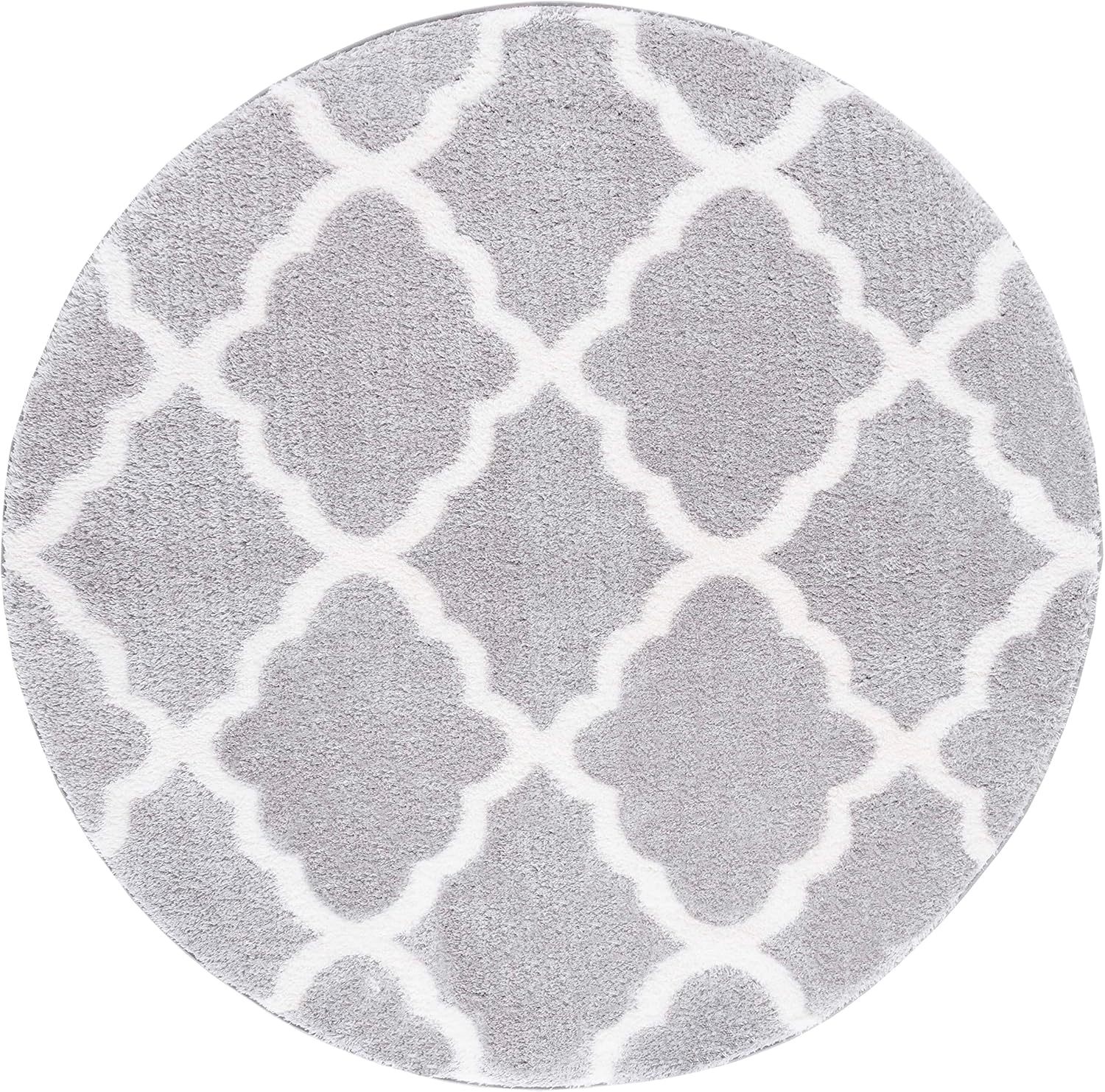 image:imageSAFAVIEH Tahoe Shag Collection Area Rug 9 x 12 Black amp White Trellis Design NonShedding amp Easy Care 12inch Thick Ideal for High Traffic Areas in Living Room Bedroom THO675ZLight GreyWhite