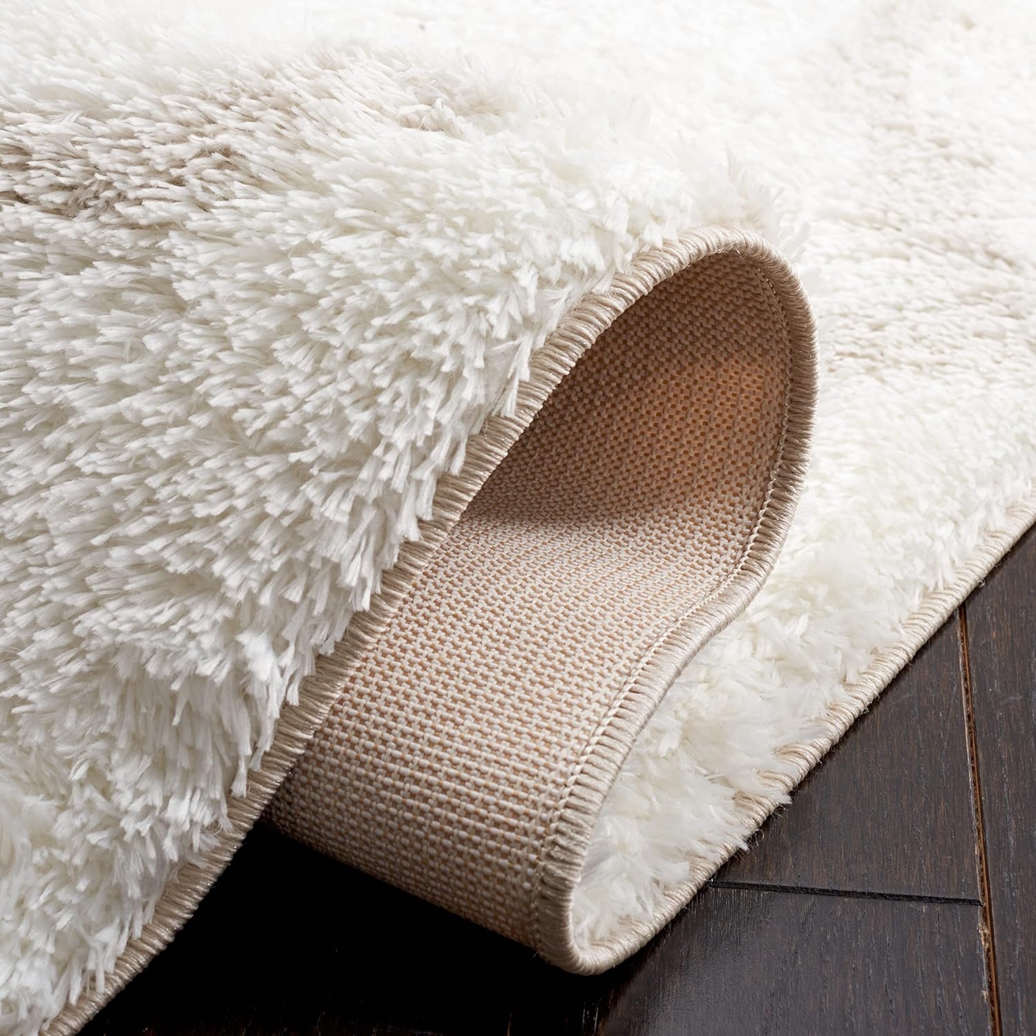 image:imageSAFAVIEH Tahoe Shag Collection Area Rug 9 x 12 Black amp White Trellis Design NonShedding amp Easy Care 12inch Thick Ideal for High Traffic Areas in Living Room Bedroom THO675ZWhiteSilver