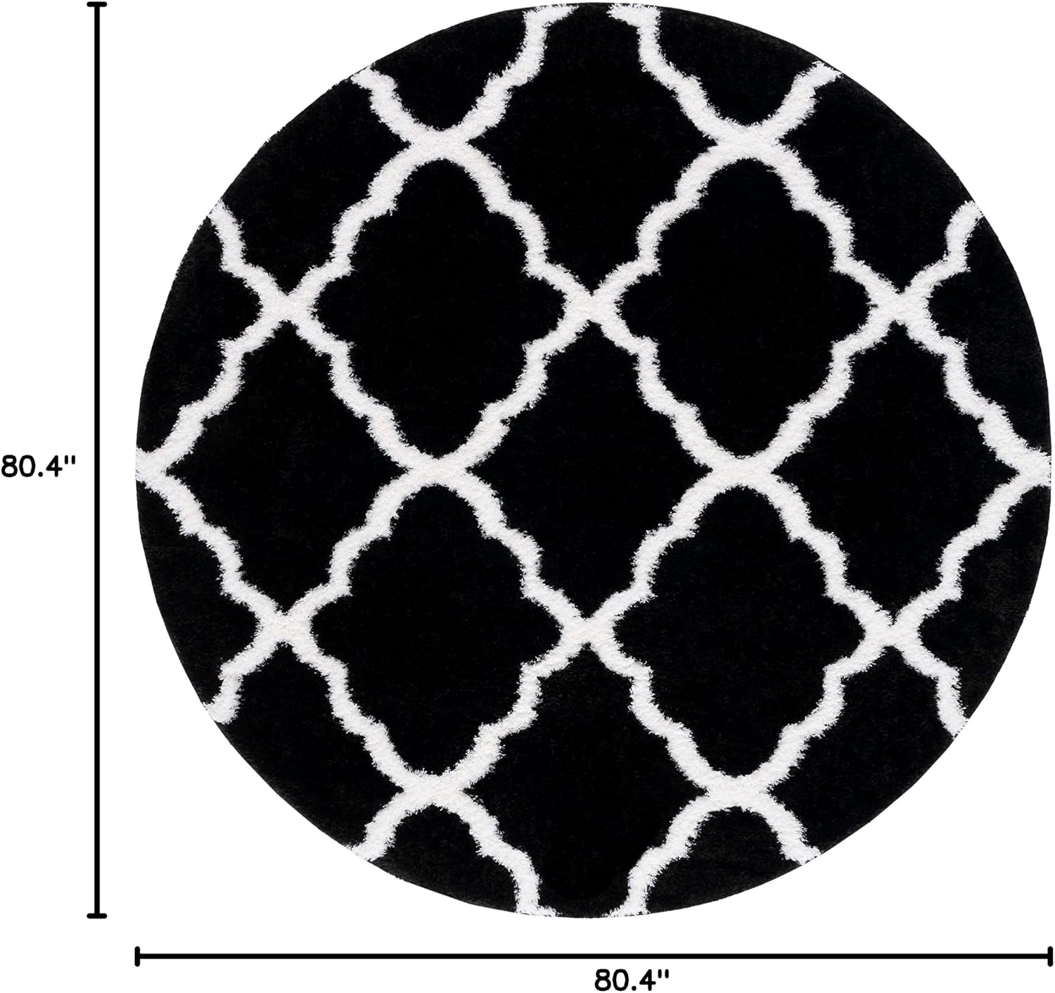 image:imageSAFAVIEH Tahoe Shag Collection Area Rug 9 x 12 Black amp White Trellis Design NonShedding amp Easy Care 12inch Thick Ideal for High Traffic Areas in Living Room Bedroom THO675ZBlackWhite