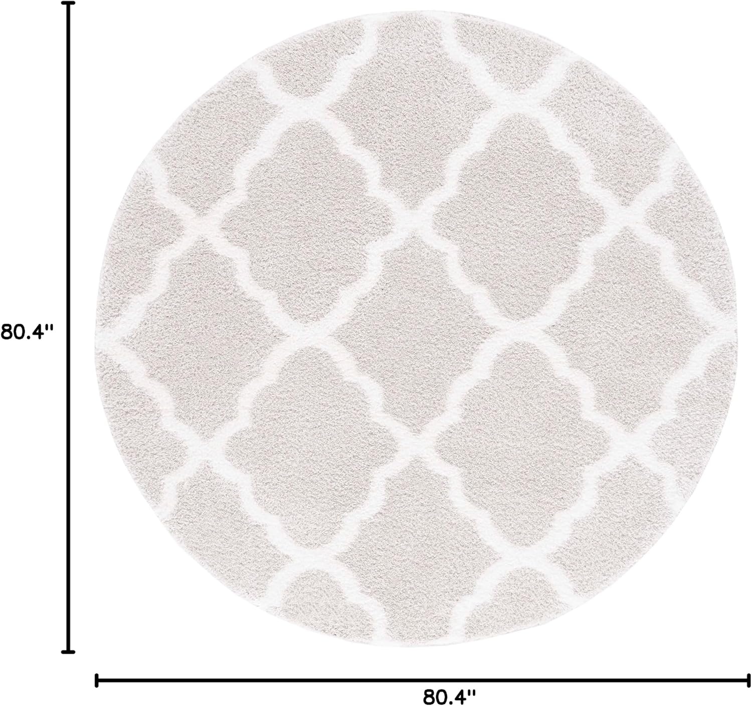 image:imageSAFAVIEH Tahoe Shag Collection Area Rug 9 x 12 Black amp White Trellis Design NonShedding amp Easy Care 12inch Thick Ideal for High Traffic Areas in Living Room Bedroom THO675ZSilverWhite