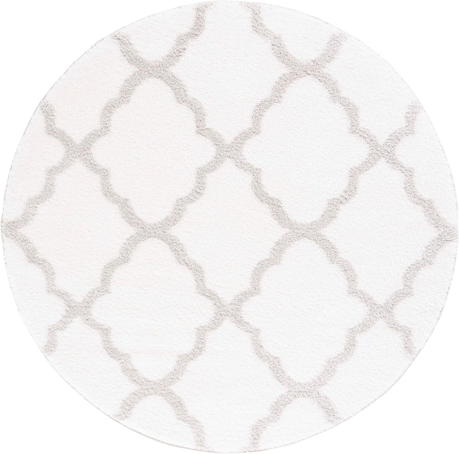 image:imageSAFAVIEH Tahoe Shag Collection Area Rug 9 x 12 Black amp White Trellis Design NonShedding amp Easy Care 12inch Thick Ideal for High Traffic Areas in Living Room Bedroom THO675ZWhiteSilver