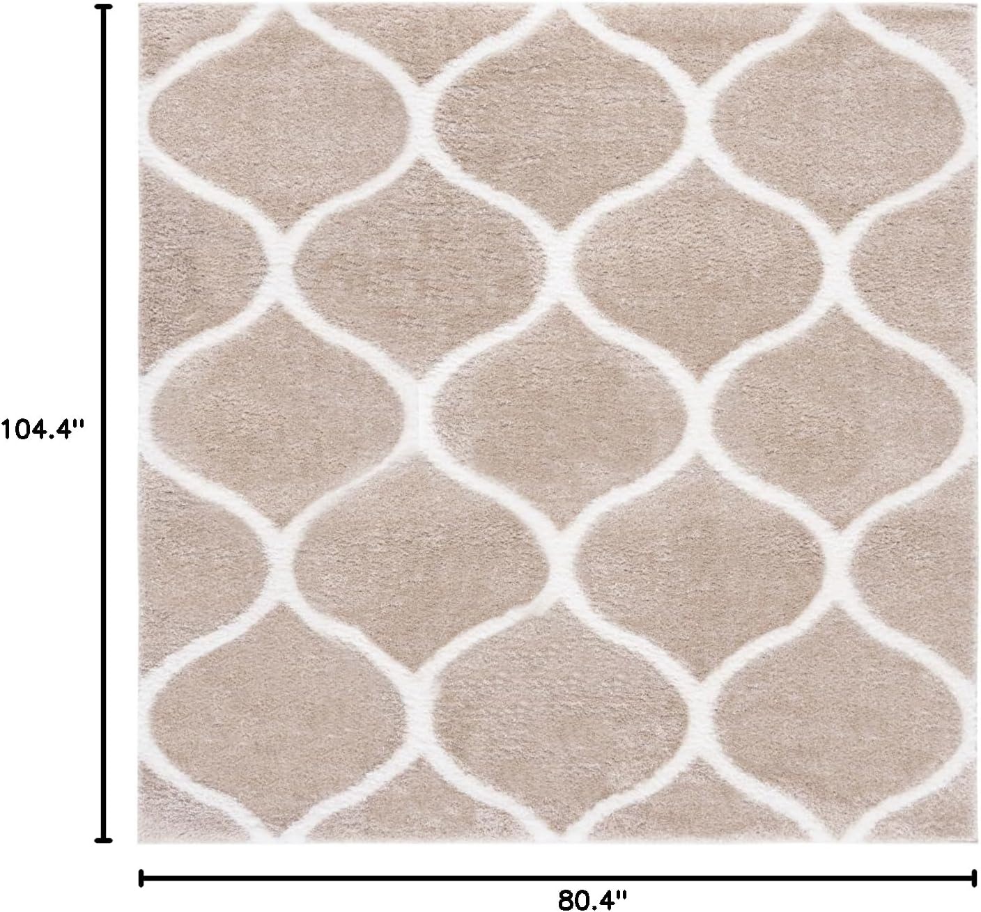 image:imageSAFAVIEH Tahoe Shag Collection Area Rug 9 x 12 Black amp White Trellis Design NonShedding amp Easy Care 12inch Thick Ideal for High Traffic Areas in Living Room Bedroom THO675ZSilverWhite