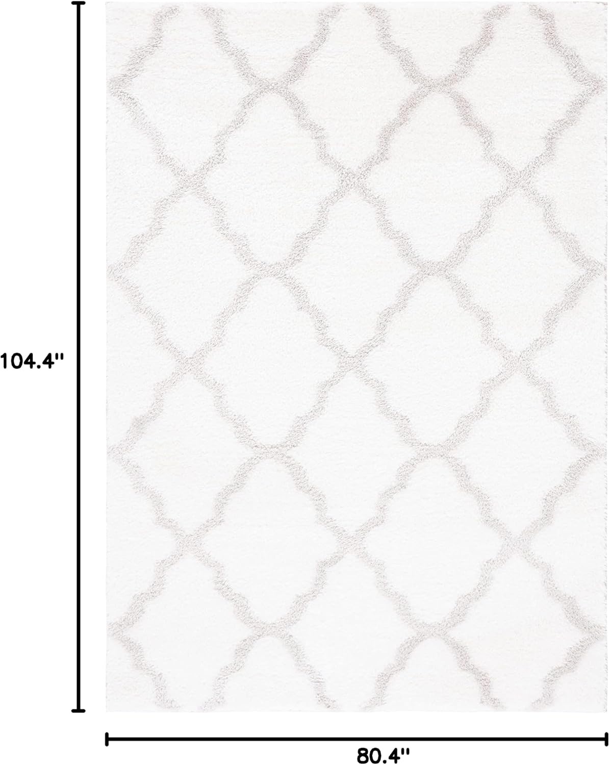 image:imageSAFAVIEH Tahoe Shag Collection Area Rug 9 x 12 Black amp White Trellis Design NonShedding amp Easy Care 12inch Thick Ideal for High Traffic Areas in Living Room Bedroom THO675ZWhiteSilver