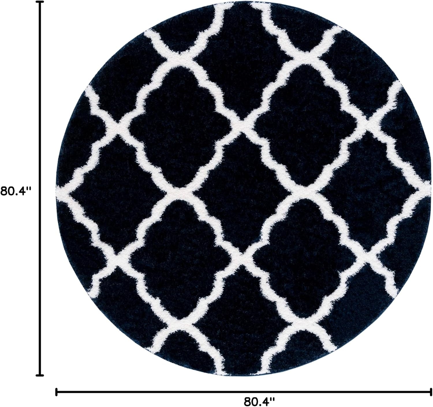 image:imageSAFAVIEH Tahoe Shag Collection Area Rug 9 x 12 Black amp White Trellis Design NonShedding amp Easy Care 12inch Thick Ideal for High Traffic Areas in Living Room Bedroom THO675ZNavyWhite