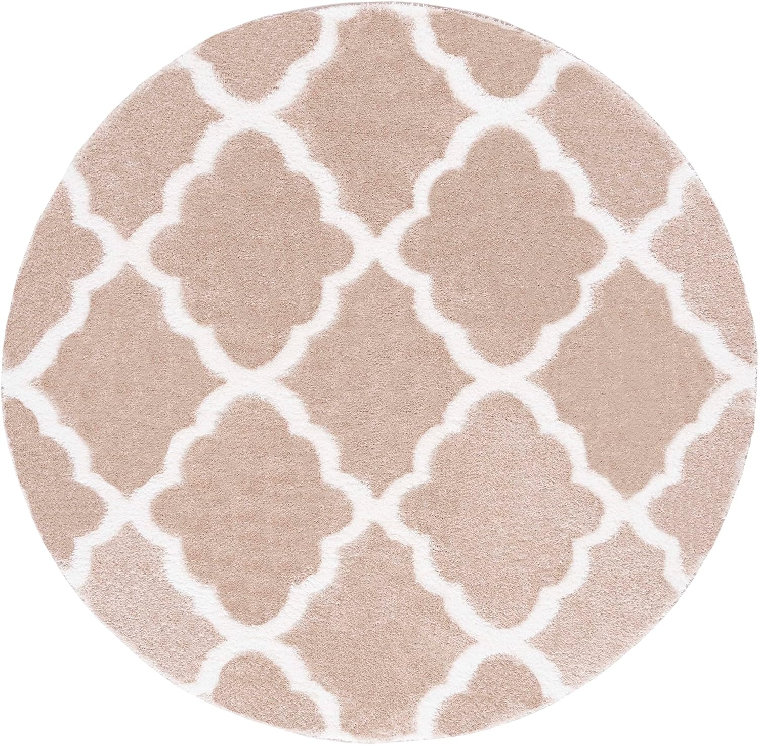 image:imageSAFAVIEH Tahoe Shag Collection Area Rug 9 x 12 Black amp White Trellis Design NonShedding amp Easy Care 12inch Thick Ideal for High Traffic Areas in Living Room Bedroom THO675ZBeigeWhite