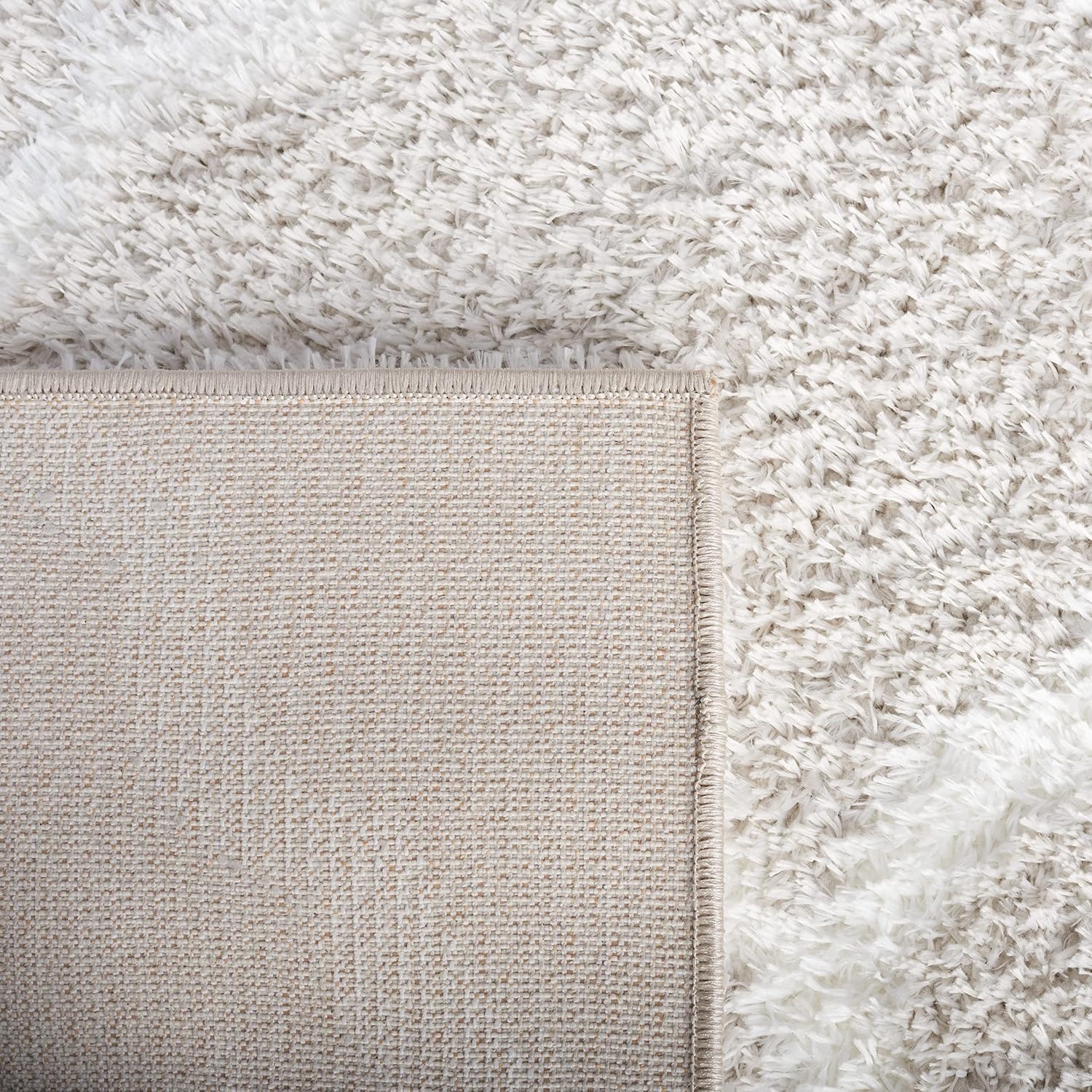 image:imageSAFAVIEH Tahoe Shag Collection Area Rug 9 x 12 Black amp White Trellis Design NonShedding amp Easy Care 12inch Thick Ideal for High Traffic Areas in Living Room Bedroom THO675ZSilverWhite