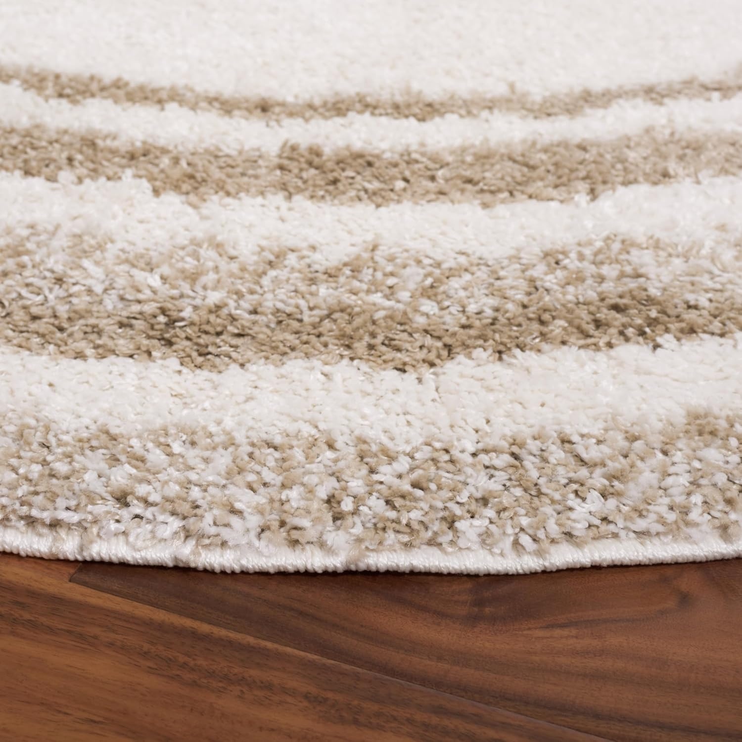 image:imageSafavieh Area Rug 8x10 Border amp Stripe Shag Collection Large Ivory amp Grey NonShedding amp Easy Cleaning Ultra Plush Thick Pile Ideal for Living Room Bedroom Dining Space BSP251FIvoryBeige