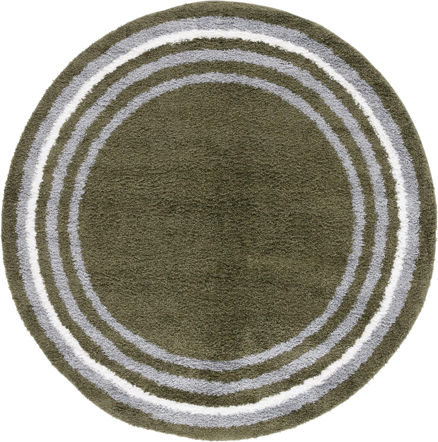 image:imageSafavieh Area Rug 8x10 Border amp Stripe Shag Collection Large Ivory amp Grey NonShedding amp Easy Cleaning Ultra Plush Thick Pile Ideal for Living Room Bedroom Dining Space BSP251FGreen