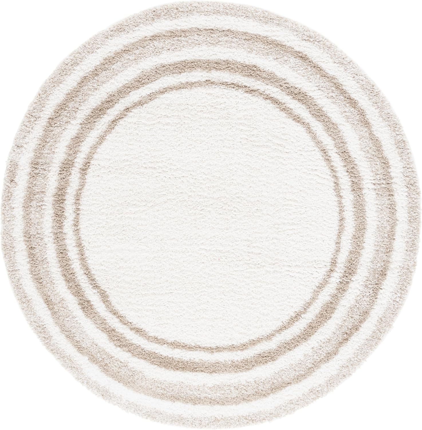 image:imageSafavieh Area Rug 8x10 Border amp Stripe Shag Collection Large Ivory amp Grey NonShedding amp Easy Cleaning Ultra Plush Thick Pile Ideal for Living Room Bedroom Dining Space BSP251FIvoryBeige