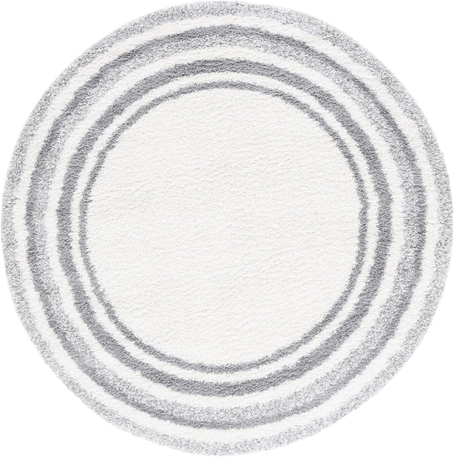 image:imageSafavieh Area Rug 8x10 Border amp Stripe Shag Collection Large Ivory amp Grey NonShedding amp Easy Cleaning Ultra Plush Thick Pile Ideal for Living Room Bedroom Dining Space BSP251FIvoryGrey