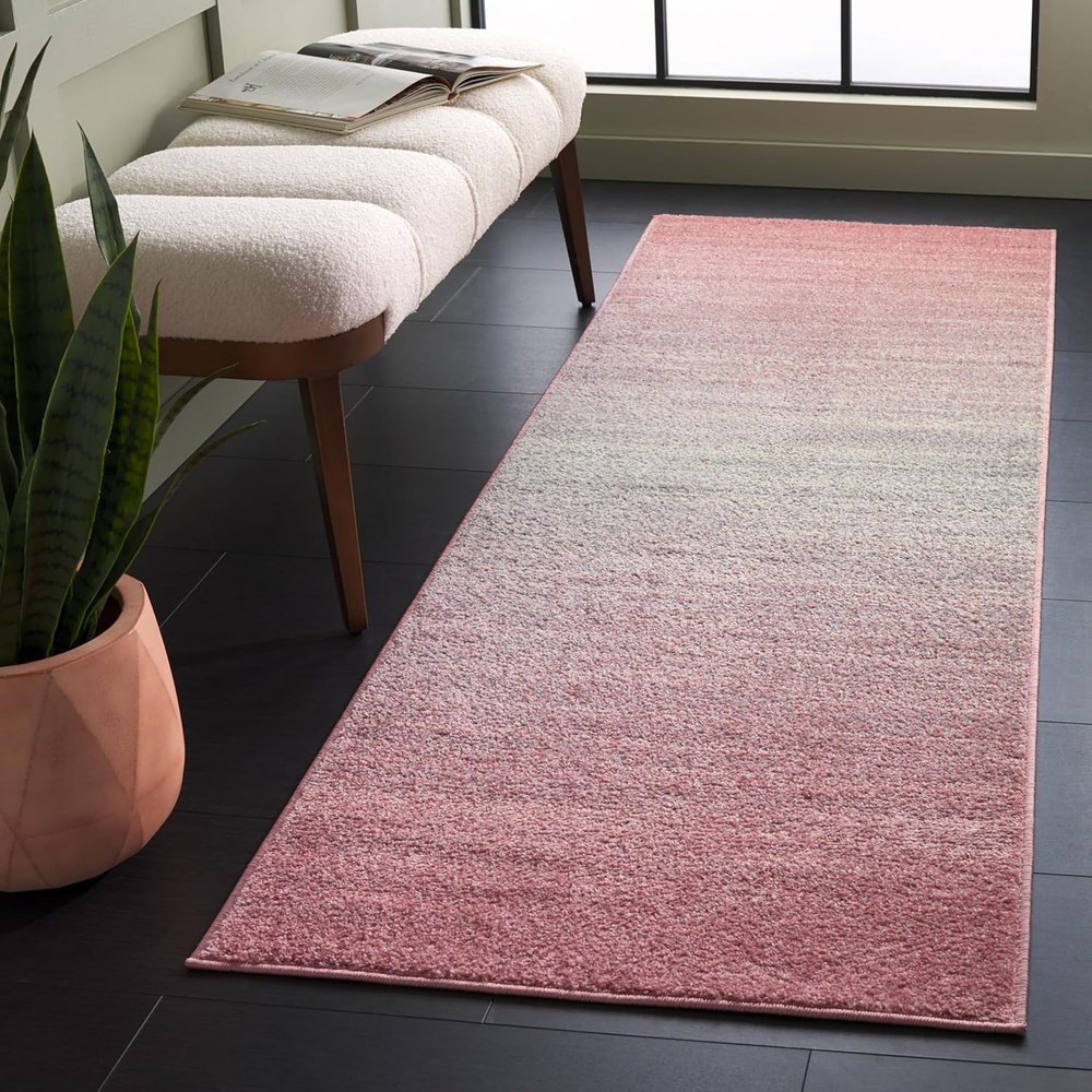 image:imageSAFAVIEH Adirondack Collection Area Rug 10 x 14 Black amp Grey Modern Design NonShedding amp Easy Care Ideal for High Traffic Areas in Living Room Bedroom ADR183FBlushGrey