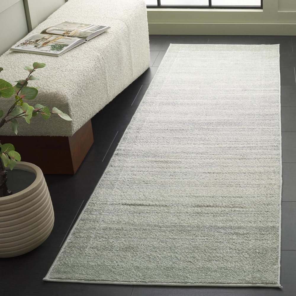 image:imageSAFAVIEH Adirondack Collection Area Rug 10 x 14 Black amp Grey Modern Design NonShedding amp Easy Care Ideal for High Traffic Areas in Living Room Bedroom ADR183FSageGrey
