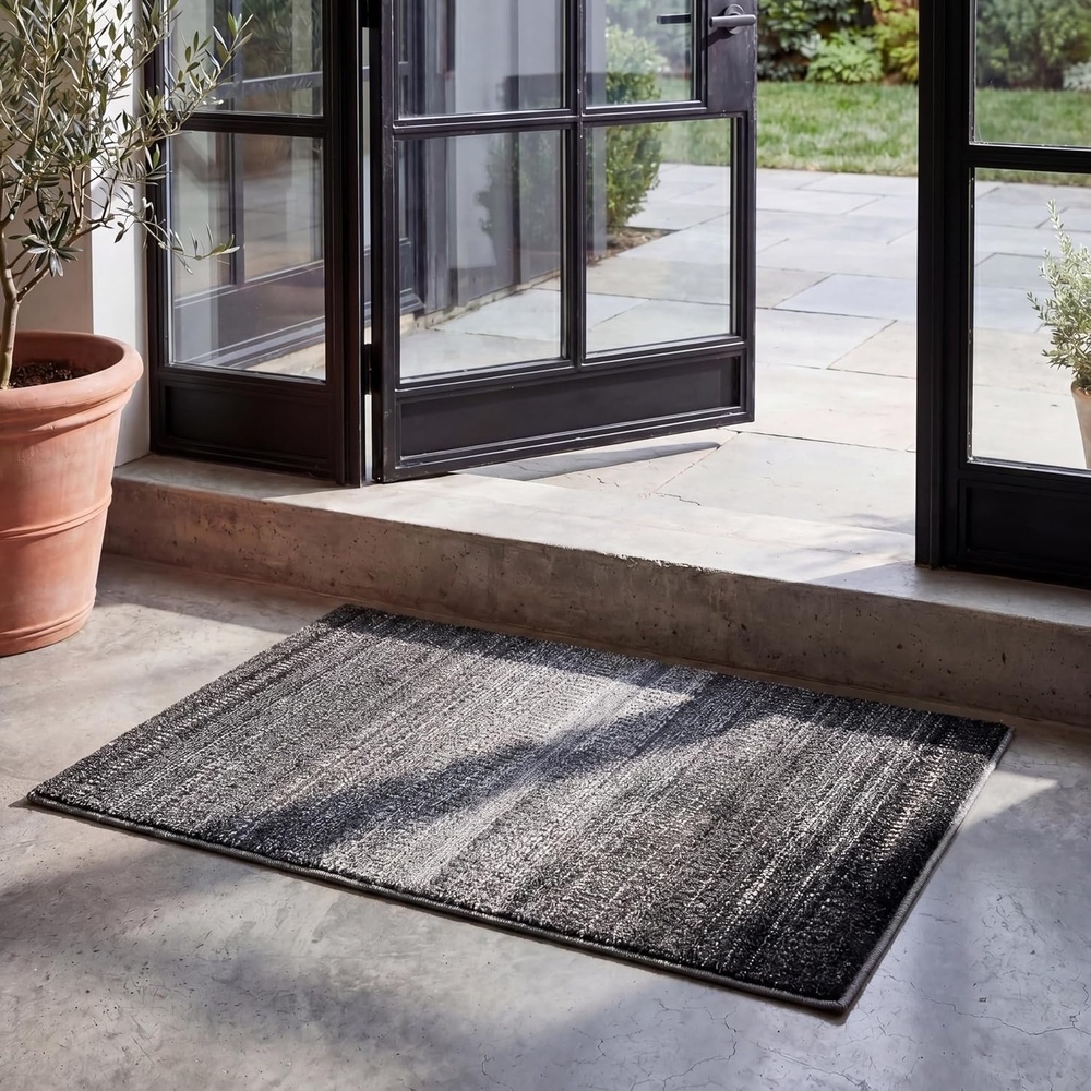 image:imageSAFAVIEH Adirondack Collection Area Rug 10 x 14 Black amp Grey Modern Design NonShedding amp Easy Care Ideal for High Traffic Areas in Living Room Bedroom ADR183FDark GreyLight Grey