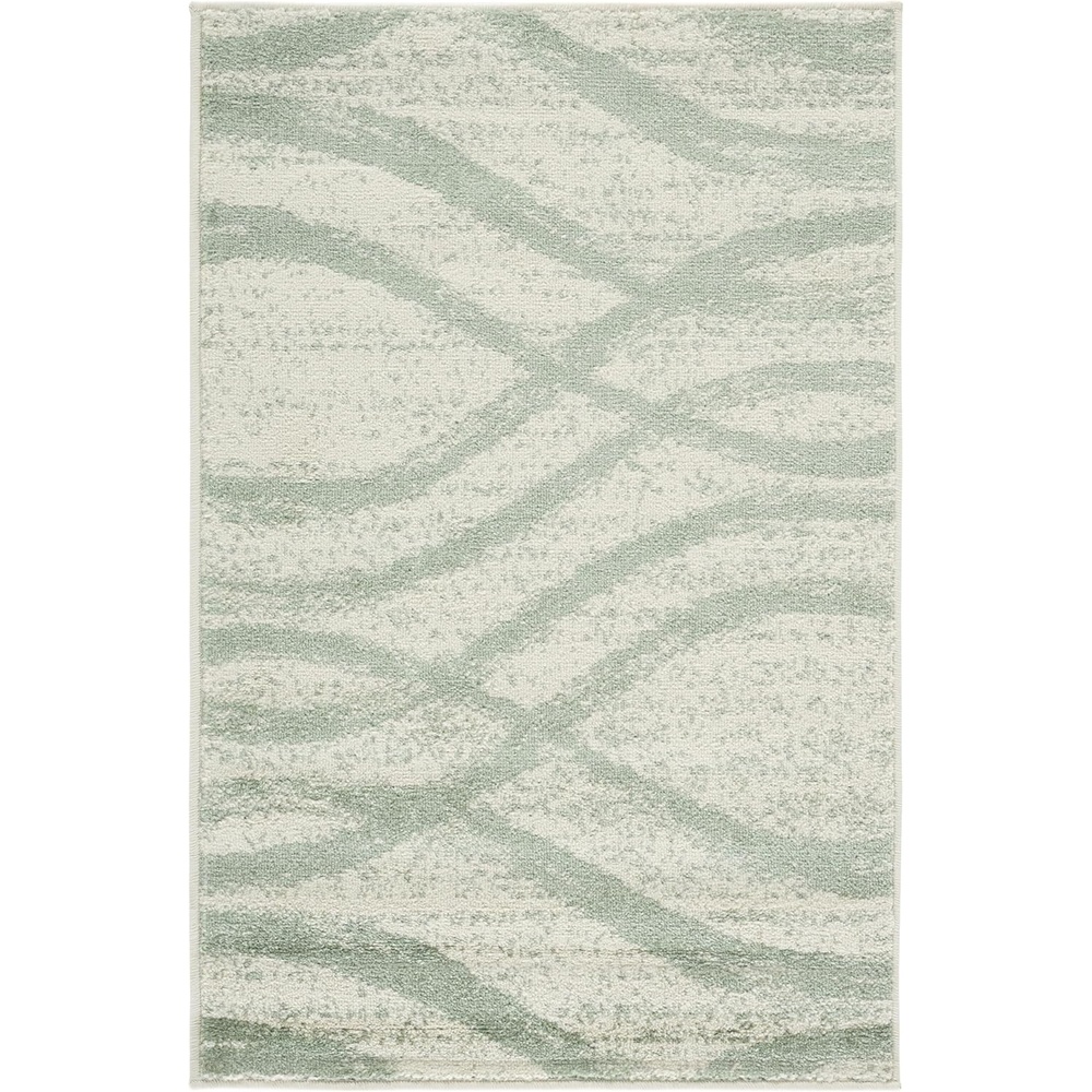 image:imageSAFAVIEH Area Rug 8x10 Adirondack Collection Large Sage amp Cream Modern Wave Design NonShedding amp Easy to Clean Ideal for Living Room Bedroom Dining Space ADR125XIvorySage