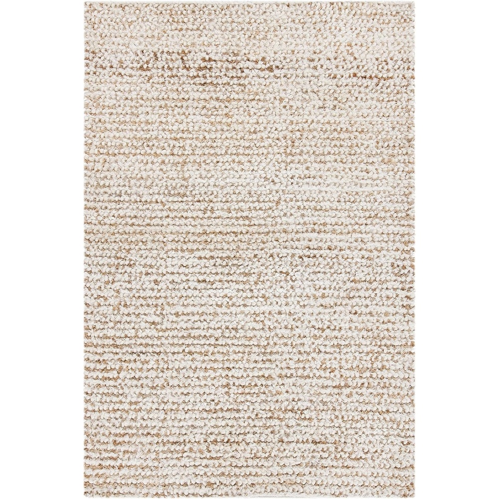 image:imageSAFAVIEH Area Rug 8x10 Aspen Shag Collection Large White amp Beige Handmade Wool 1inch Thick Ideal for Living Room Bedroom Office Dining Space SG640AWhiteBeige