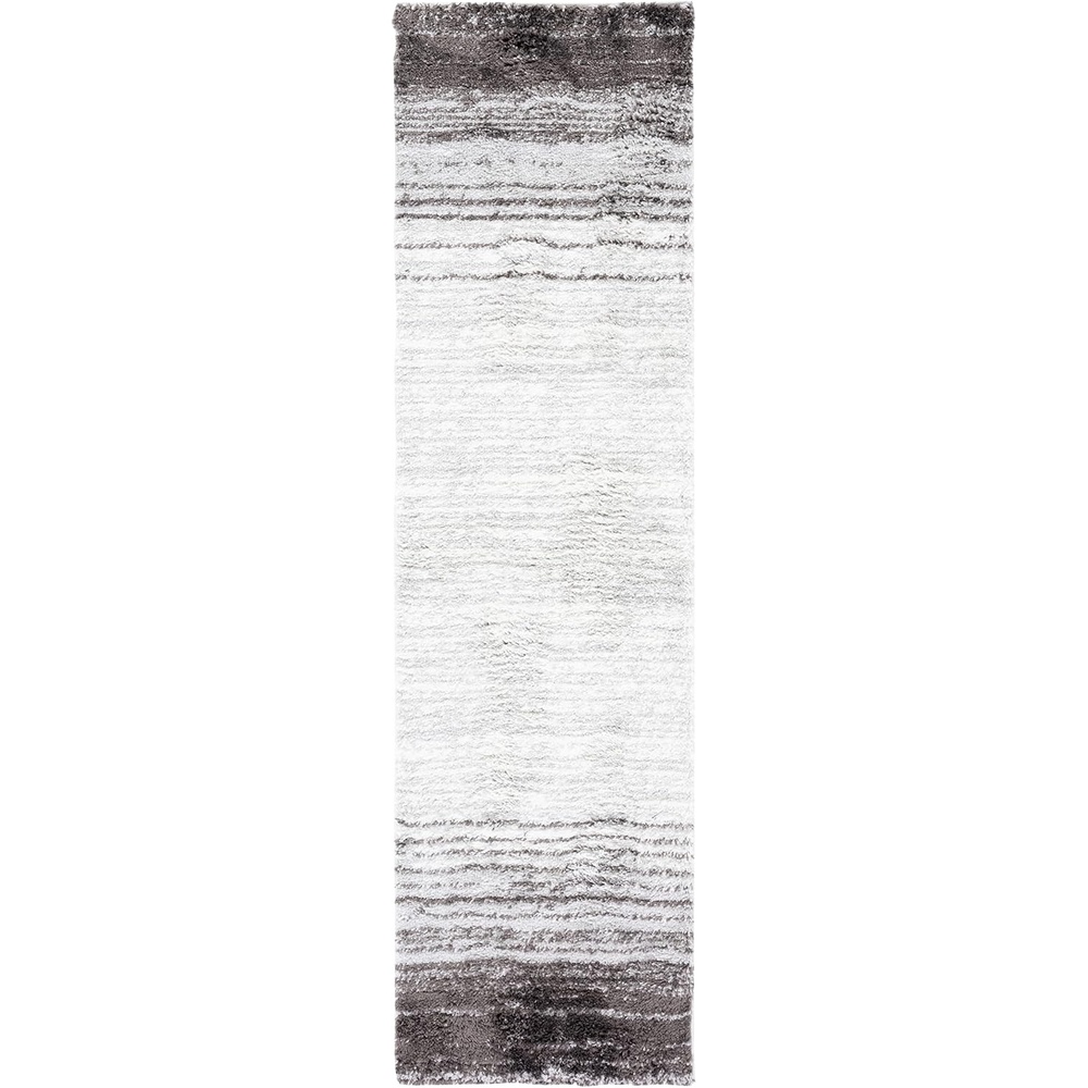 image:imageSAFAVIEH Area Rug 8x10 Berber Shag Collection Large Blue Rust amp Ivory Modern Design NonShedding amp Easy Cleaning Plush Thick Pile Ideal for Living Room Bedroom Dining Space BER571AGreyDark Grey