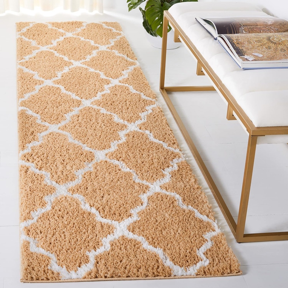 image:imageSAFAVIEH Area Rug 8x10 Berber Shag Collection Large Dark Beige amp Ivory Moroccan Design NonShedding amp Easy Cleaning Plush Thick Pile Ideal for Living Room Bedroom Dining Space BER575DDark BeigeIvory
