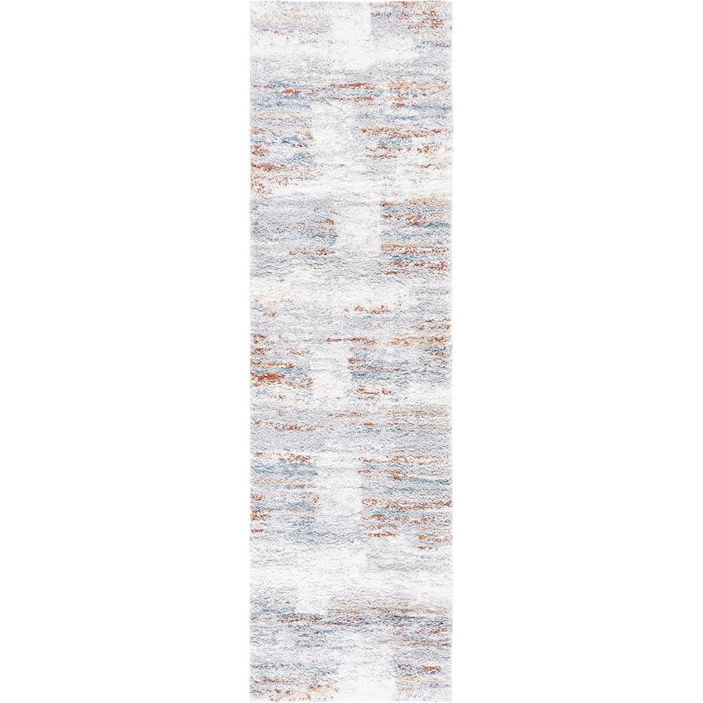 image:imageSAFAVIEH Area Rug 8x10 Berber Shag Collection Large Grey amp Light Grey Modern Design NonShedding amp Easy Cleaning Plush Thick Pile Ideal for Living Room Bedroom Dining Space BER541FBlue RustIvory