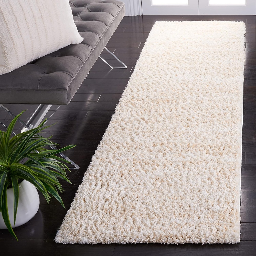image:imageSAFAVIEH Area Rug 8x10 Berber Shag Collection Large Ivory amp Beige Modern Design NonShedding amp Easy Cleaning Plush Thick Pile Ideal for Living Room Bedroom Dining Space BER563AIvoryBeige