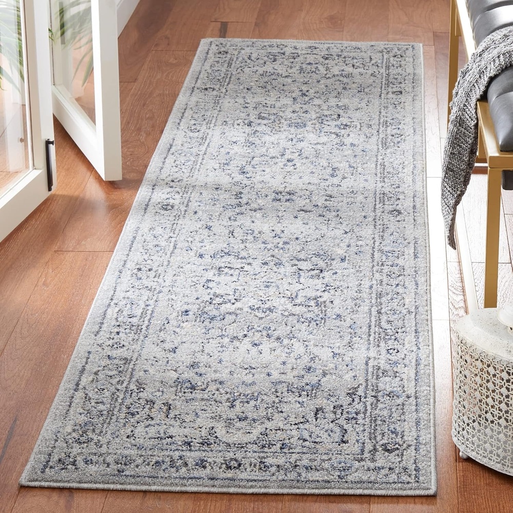 image:imageSAFAVIEH Area Rug 8x10  Charleston Collection  Large  Navy amp Creme Oriental Distressed Design NonShedding amp Easy Cleaning Ideal for Living Room Bedroom Office Dining Space CHL411NGreyDark Grey
