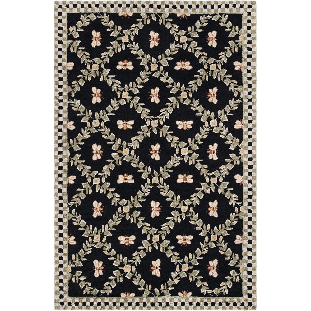 image:imageSAFAVIEH Area Rug 8x10 Chelsea Collection Large Ivory amp Green HandHooked Wool French Country Design Ideal for Living Room Bedroom Office Dining Space HK55ABlack