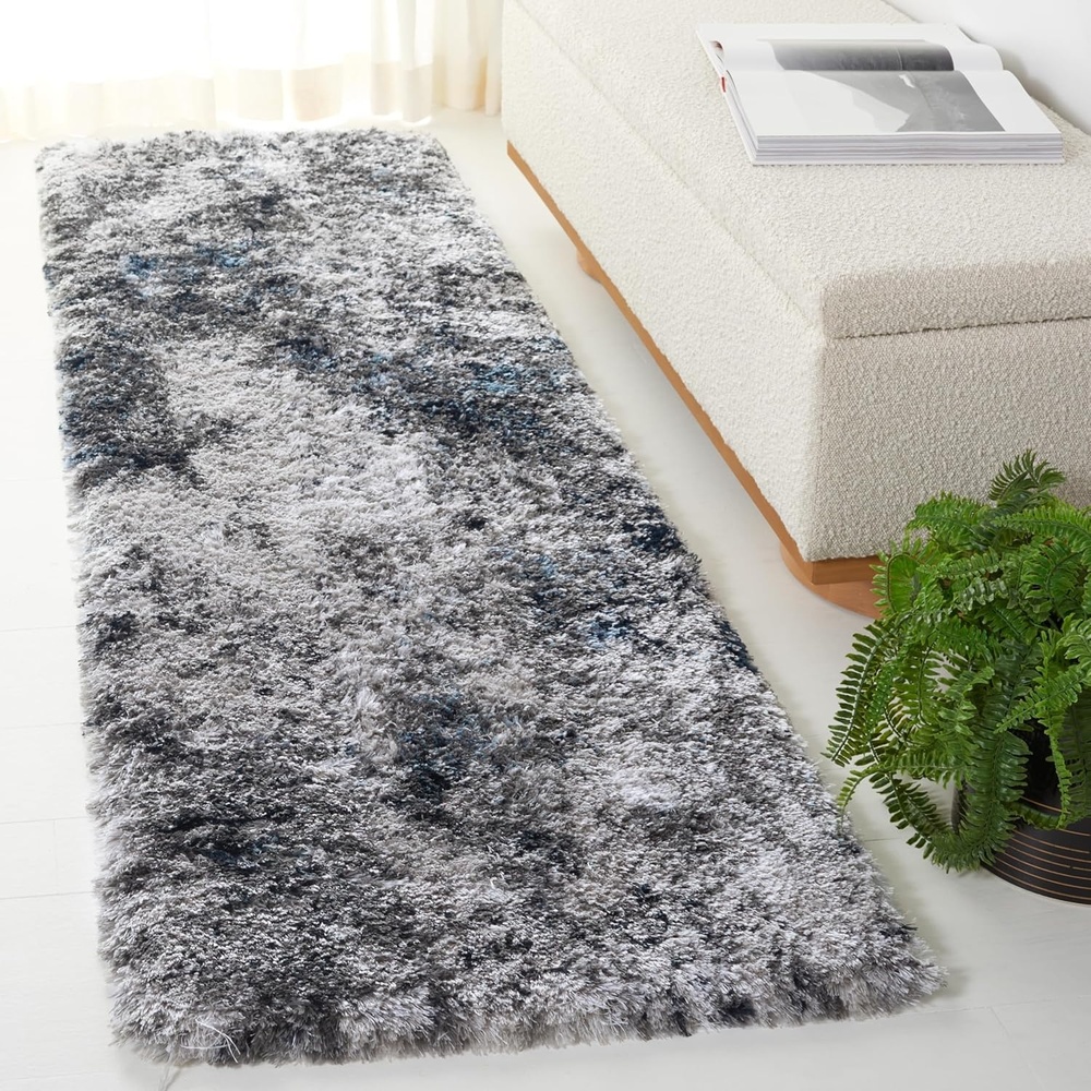 image:imageSAFAVIEH Area Rug 8x10 Cloud Shag Collection Large Grey amp Blue Modern Design NonShedding amp Easy Cleaning Ultra Plush Thick Pile Ideal for Living Room Bedroom Dining Space CLD110FGreyBlue