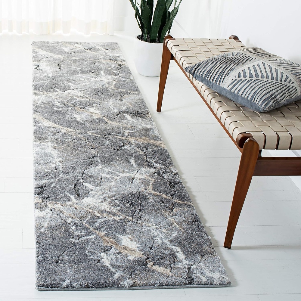 image:imageSAFAVIEH Area Rug 8x10 Cyrus Shag Collection Large Grey amp Beige Modern Abstract Design NonShedding amp Easy Cleaning Ideal for Living Room Bedroom Office Dining Space CYR114GGreyBeige