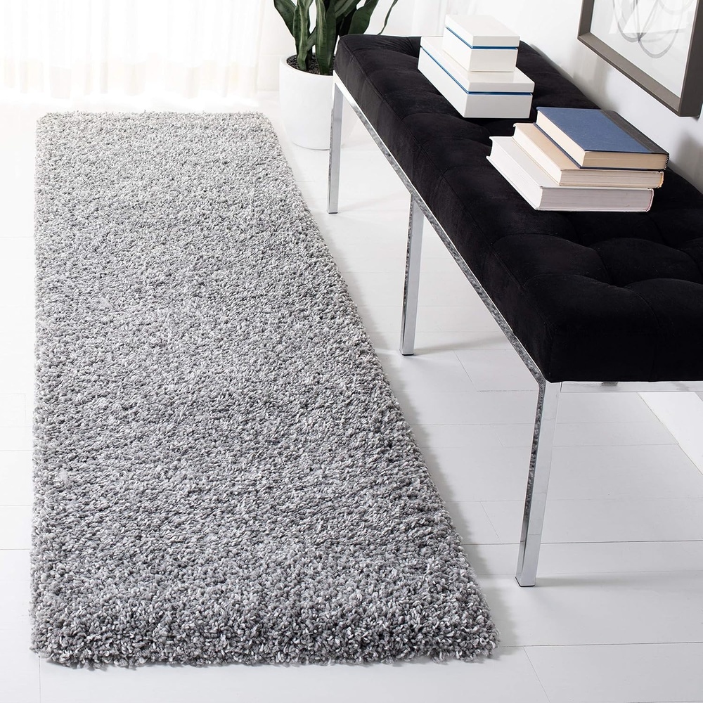 image:imageSAFAVIEH Area Rug 8x10  Evolution Shag Collection  Large  Grey Solid Design NonShedding amp Easy Cleaning Ultra Plush Thick Pile Ideal for Living Room Bedroom Dining Space EVO520FGrey