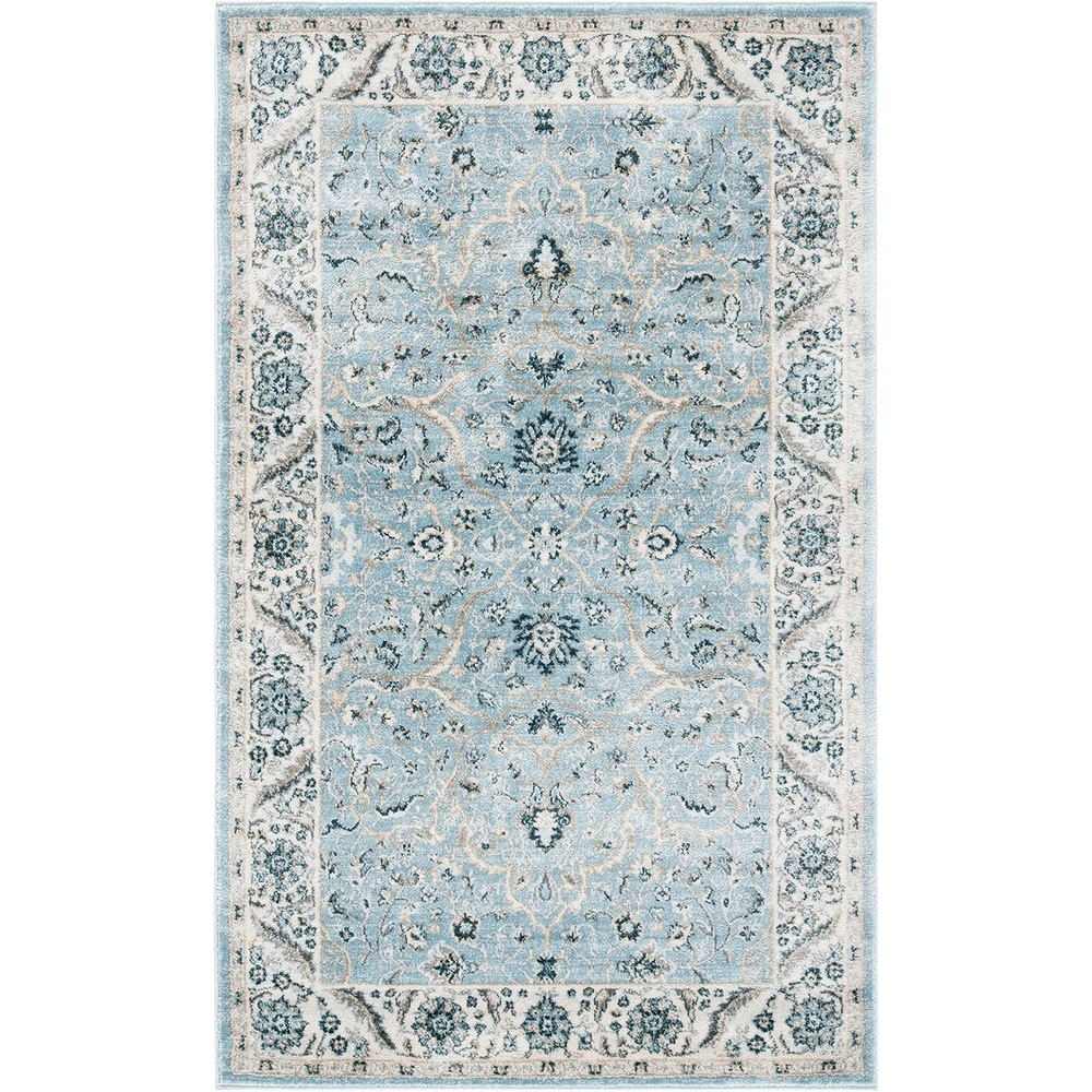 image:imageSAFAVIEH Area Rug 8x10 Isabella Collection Large Cream amp Beige Oriental Design NonShedding amp Easy Cleaning Ideal for Living Room Bedroom Office Dining Space ISA912ALight BlueCream