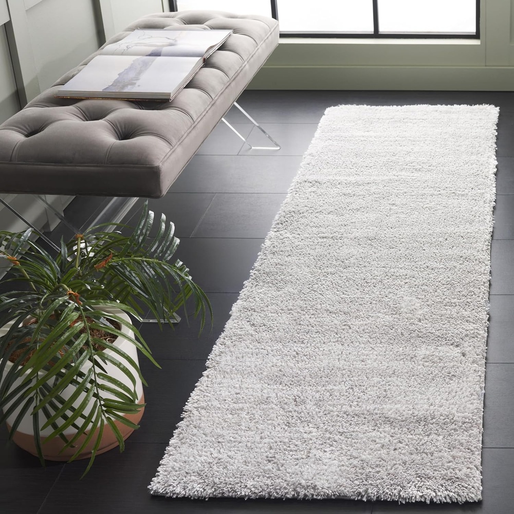 image:imageSAFAVIEH Area Rug 8x10 Jasmine Shag Collection Large Light Grey amp Ivory NonShedding amp Easy Cleaning Ultra Plush Thick Pile Ideal for Living Room Bedroom Dining Space JSM100FLight GreyIvory