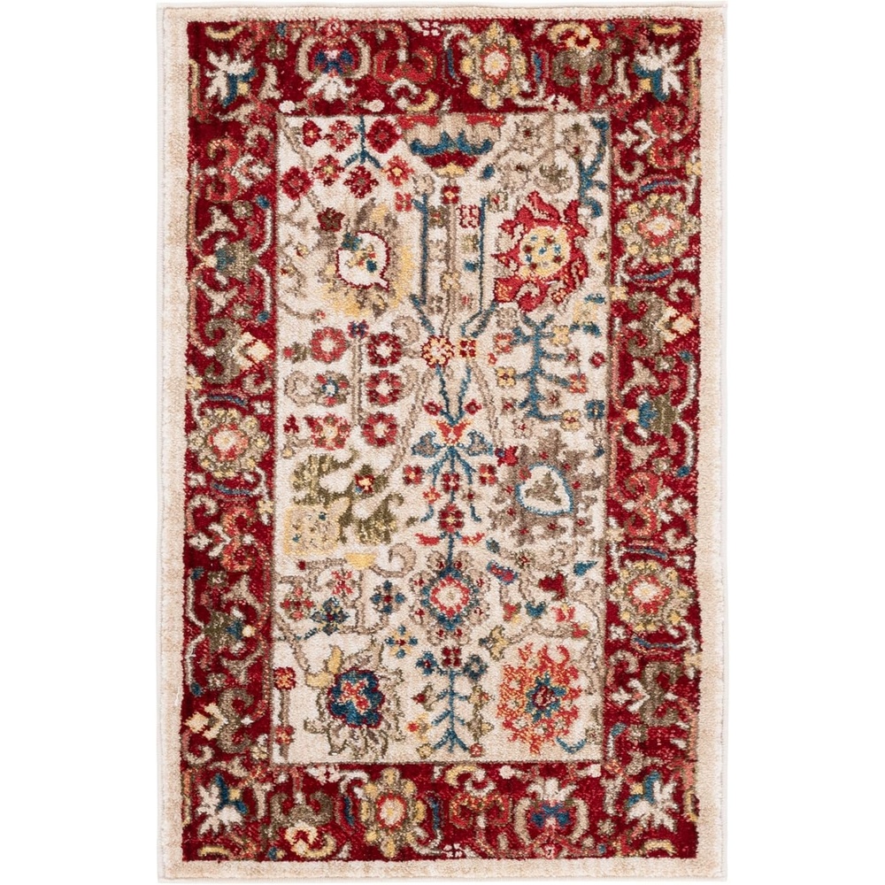 image:imageSAFAVIEH Area Rug 8x10  Kashan Collection  Large  Beige amp Taupe Traditional Oriental Design NonShedding amp Easy Cleaning Ideal for Living Room Bedroom Office Dining Space KSN303KIvoryRed