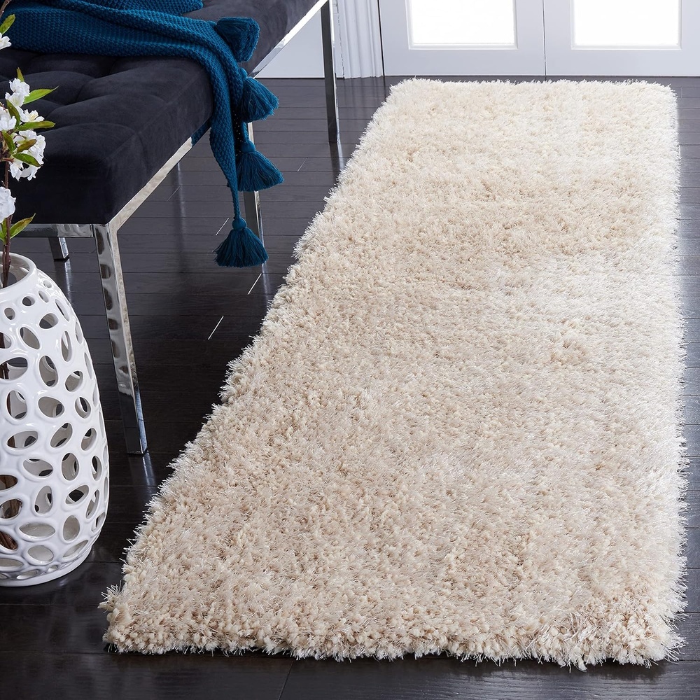 image:imageSAFAVIEH Area Rug 8x10 New Orleans Shag Collection Large Beige Handmade Ultra Plush Thick Pile Ideal for Living Room Bedroom Dining Space SG532BBeige