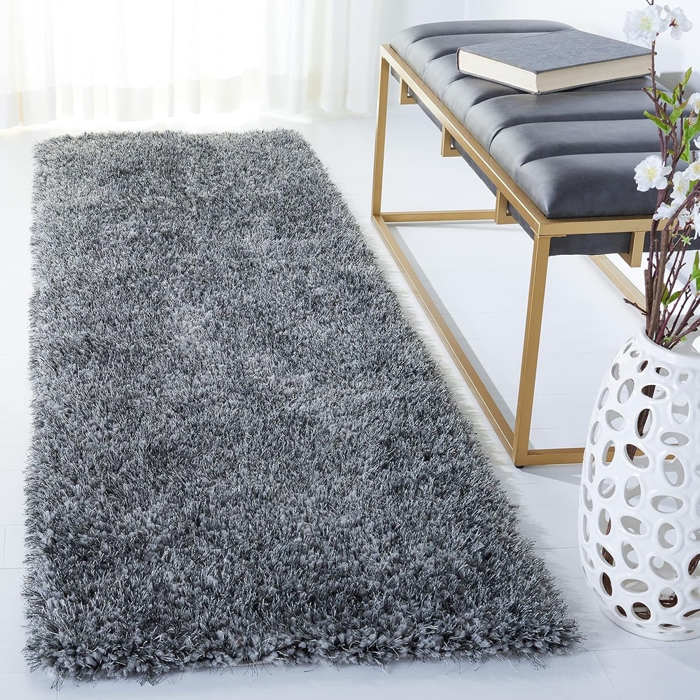 image:imageSAFAVIEH Area Rug 8x10 New Orleans Shag Collection Large Beige Handmade Ultra Plush Thick Pile Ideal for Living Room Bedroom Dining Space SG532BDark Grey