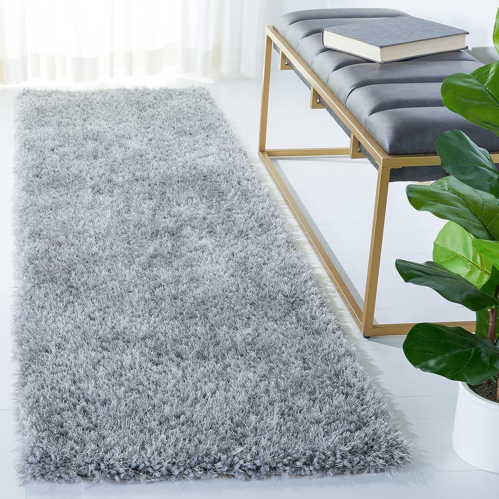 image:imageSAFAVIEH Area Rug 8x10 New Orleans Shag Collection Large Beige Handmade Ultra Plush Thick Pile Ideal for Living Room Bedroom Dining Space SG532BGrey