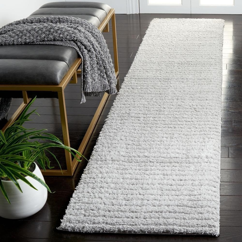 image:imageSAFAVIEH Area Rug 8x10 Tahoe Shag Collection Large Beige Modern Design NonShedding amp Easy Cleaning Plush Thick Pile Ideal for Living Room Bedroom Dining Space THO651BLight Grey