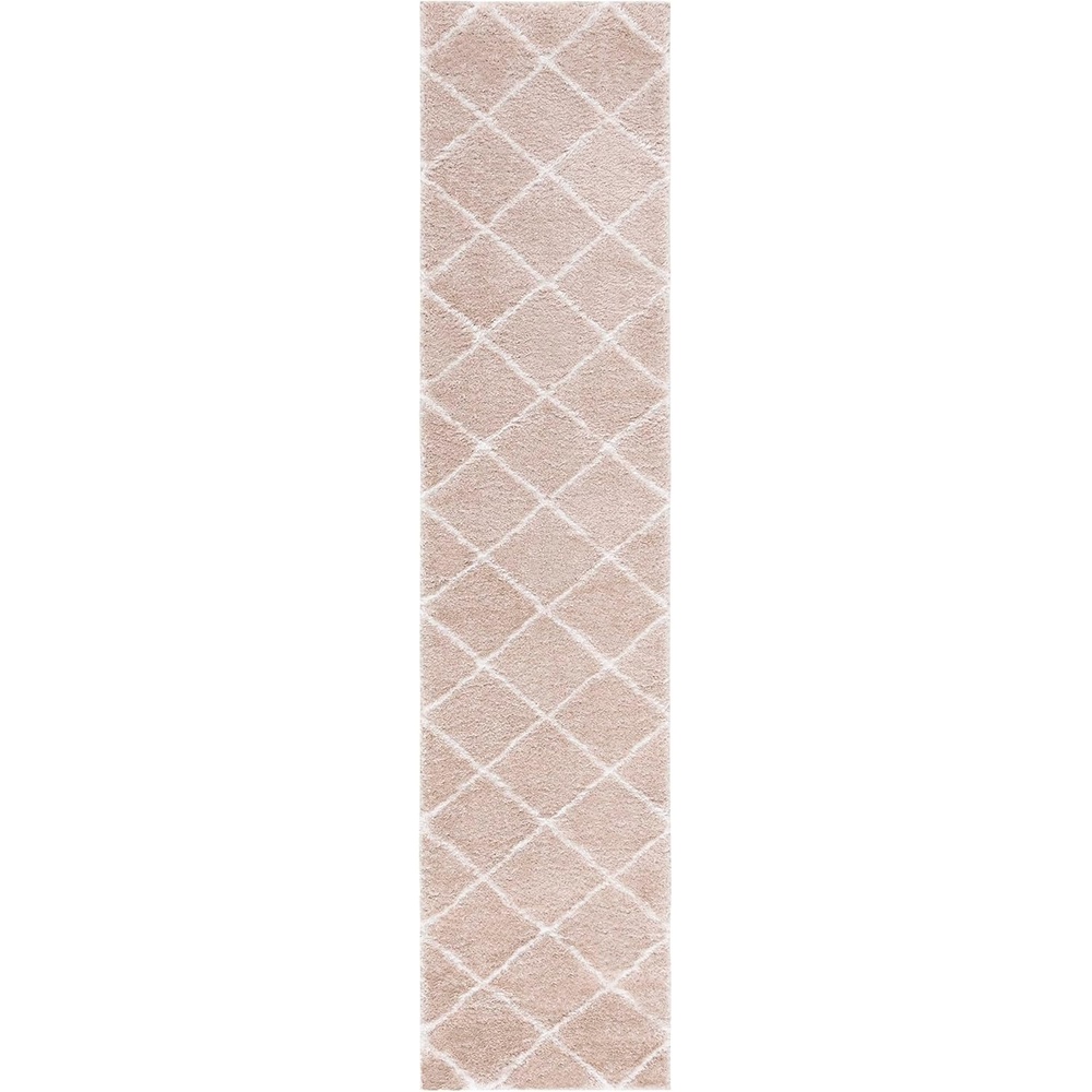 image:imageSAFAVIEH Area Rug 8x10 Tahoe Shag Collection Large Black amp White Trellis Pattern NonShedding amp Easy Cleaning Plush Thick Pile Ideal for Living Room Bedroom Dining Space THO676ZBeigeWhite