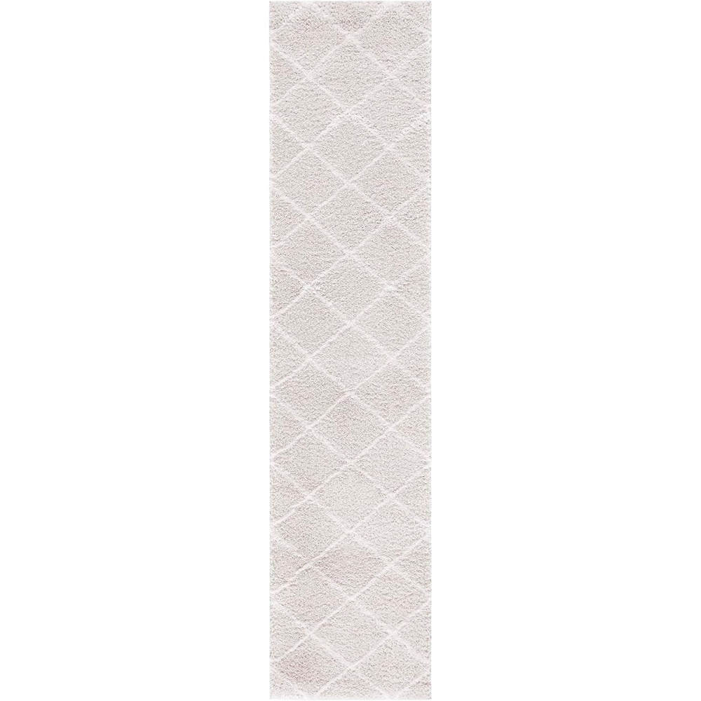 image:imageSAFAVIEH Area Rug 8x10 Tahoe Shag Collection Large Black amp White Trellis Pattern NonShedding amp Easy Cleaning Plush Thick Pile Ideal for Living Room Bedroom Dining Space THO676ZSilverWhite