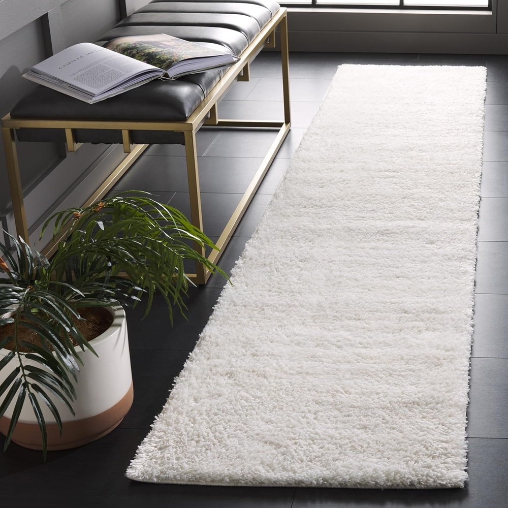 image:imageSAFAVIEH Area Rug 8x10 Tahoe Shag Collection Large Ivory amp Grey Modern Design NonShedding amp Easy Cleaning Plush Thick Pile Ideal for Living Room Bedroom Dining Space THO653AIvoryTaupe