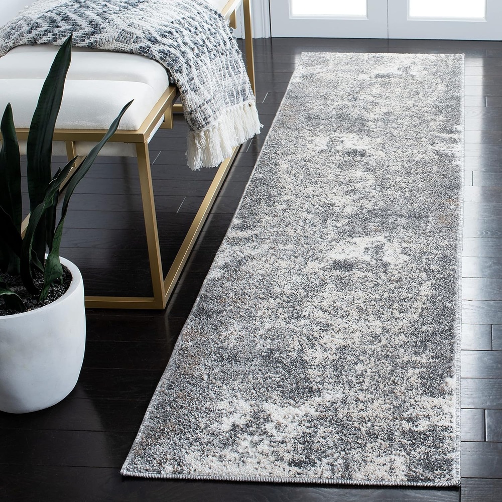 image:imageSAFAVIEH Aston Collection Area Rug 9 x 12 Ivory amp Grey Modern Abstract Design NonShedding amp Easy Care Ideal for High Traffic Areas in Living Room Bedroom ASN705AGreyIvory