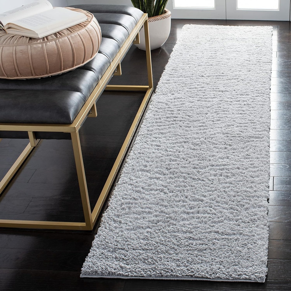 image:imageSAFAVIEH August Shag Collection Area Rug 9 x 12 Beige Solid Design NonShedding amp Easy Care 125inch Thick Ideal for High Traffic Areas in Living Room Bedroom AUG561BLight Grey