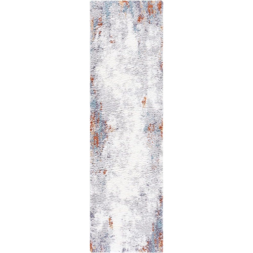 image:imageSAFAVIEH Berber Shag Collection Area Rug 9 x 12 Blue Rust amp Ivory Modern Abstract Design NonShedding amp Easy Care 125inch Thick Ideal for High Traffic Areas in Living Room Bedroom BER543ABlue RustIvory