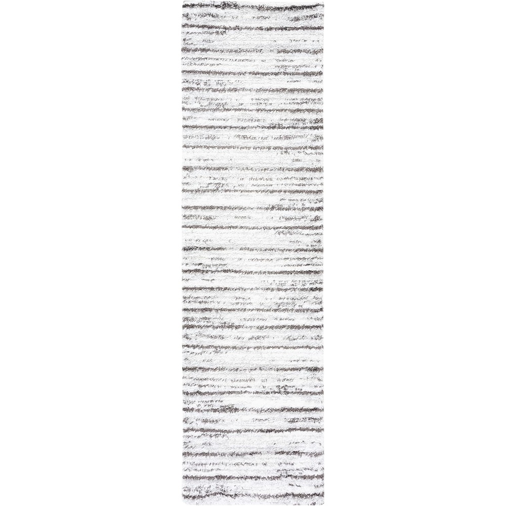 image:imageSAFAVIEH Berber Shag Collection Area Rug 9 x 12 Blue Rust amp Ivory Stripe Design NonShedding amp Easy Care 125inch Thick Ideal for High Traffic Areas in Living Room Bedroom BER565AGreyDark Grey