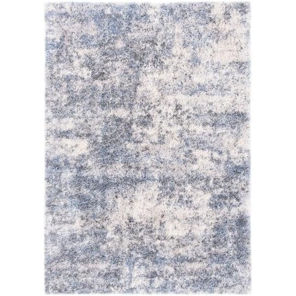 image:imageSAFAVIEH Berber Shag Collection Area Rug 9 x 12 Ivory amp Blue Modern Abstract Design NonShedding amp Easy Care 12inch Thick Ideal for High Traffic Areas in Living Room Bedroom BER274BIvoryBlue