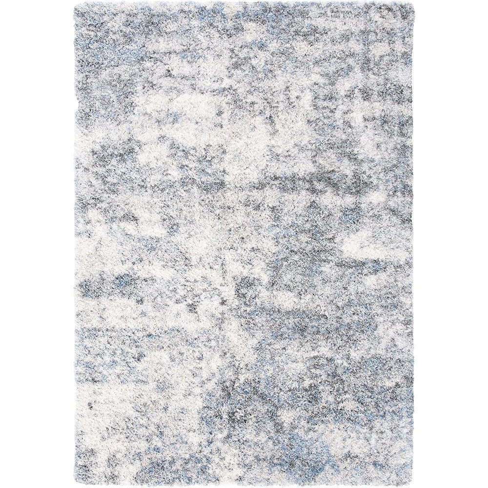 image:imageSAFAVIEH Berber Shag Collection Area Rug 9 x 12 Ivory amp Blue Modern Abstract Design NonShedding amp Easy Care 12inch Thick Ideal for High Traffic Areas in Living Room Bedroom BER274BIvoryGrey