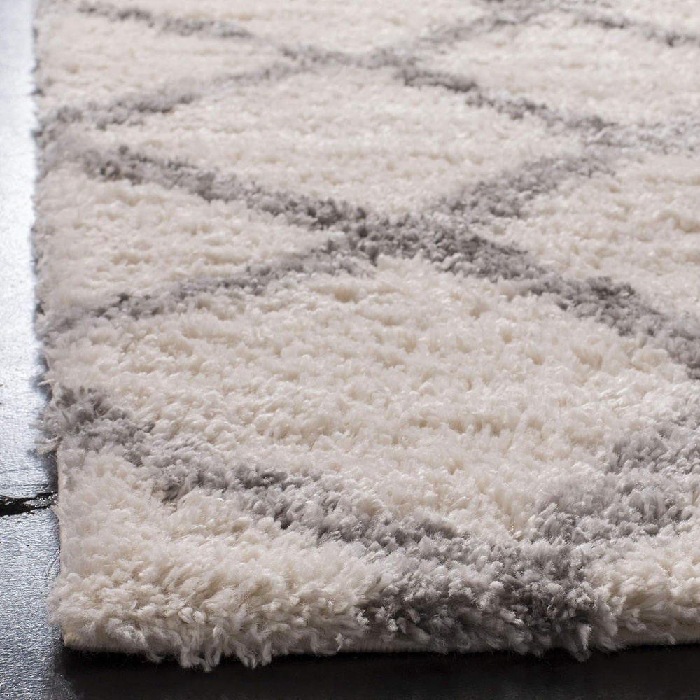 image:imageSAFAVIEH Berber Shag Collection Area Rug 9 x 12 Ivory amp Grey Moroccan Design NonShedding amp Easy Care 12inch Thick Ideal for High Traffic Areas in Living Room Bedroom BER215BIvoryGrey
