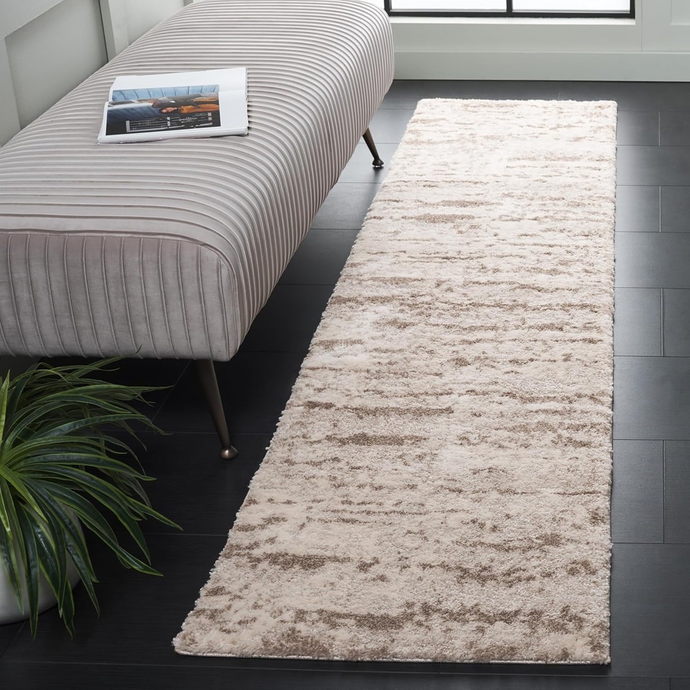 image:imageSAFAVIEH Century Collection Area Rug 67 x 9 Ivory amp Beige Modern Abstract Design NonShedding amp Easy Care Ideal for High Traffic Areas in Living Room Bedroom CTY350BIvoryBrown
